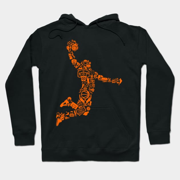 Basketball graphic collage Hoodie by Rakos_merch